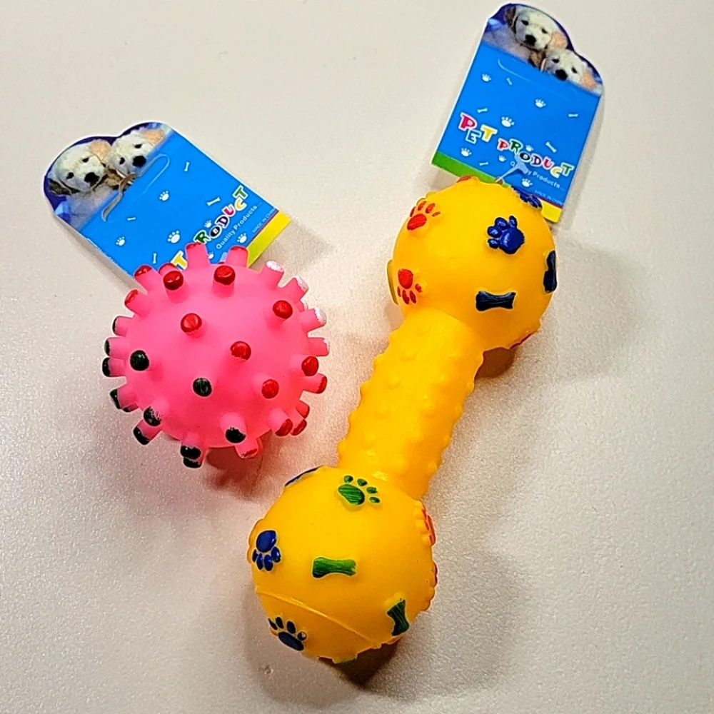 Dog pet puppy, chewing squeaky toy set of 2 NWT